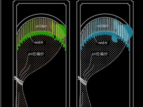  窗帘cad图纸 