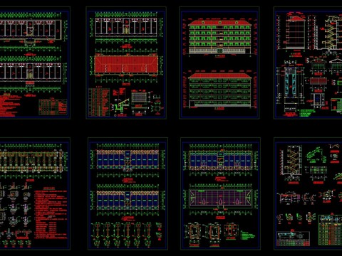  学生公寓cad施工图 