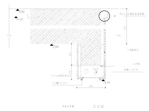  彩绘玻璃烤漆玻璃木夹板节点CAD施工图 