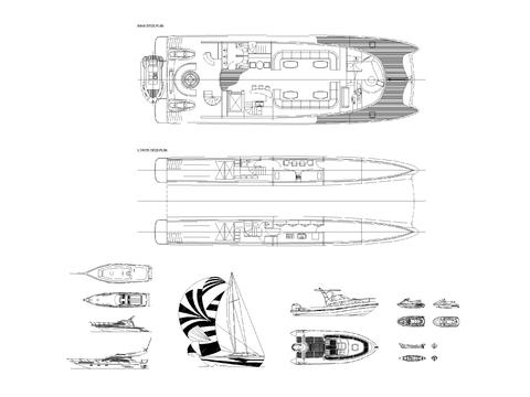  水上摩托 快艇 游轮图块cad图库 