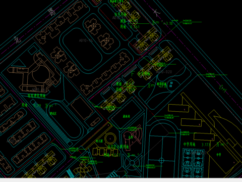  小区规划cad平面图 