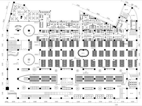  3000㎡电玩城cad平面图 