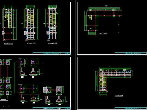  室外钢爬梯结构施工图 