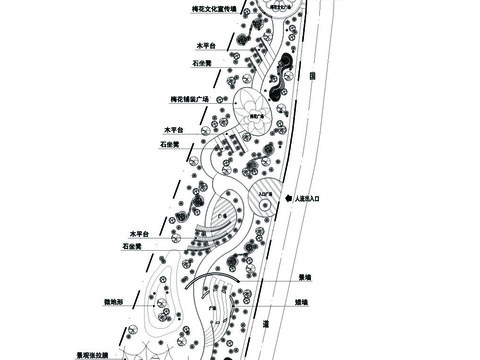  梅林景觀CAD施工圖 