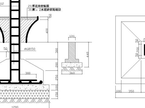  傘亭cad平立面 