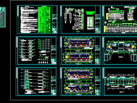  6层宿舍电气设计cad施工图 