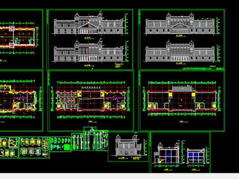  欧式酒店建筑施工图 