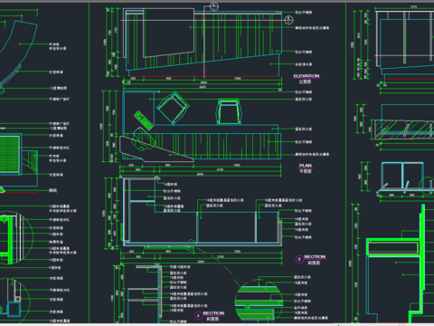  接待台cad节点图 
