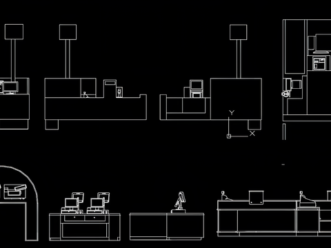  收银台cad图库 