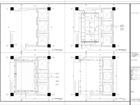  现代电梯厅cad施工图 
