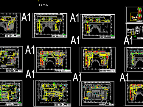  大型图书馆弱电CAD施工图 