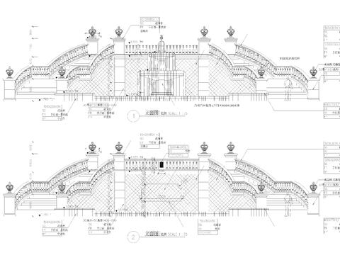  园林户外泳池cad大样图 