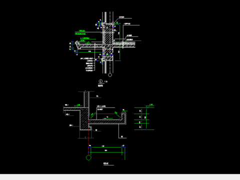  雨蓬大样cad节点图 