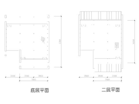  民俗街建筑體cad立面圖 