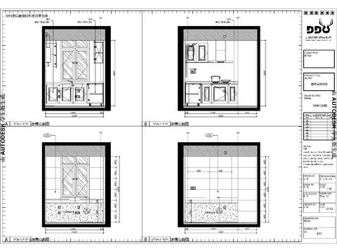  现代别墅户型样板间施工图 