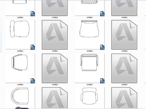  休闲桌椅cad图库 