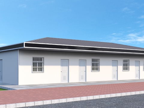  單層活動(dòng)板房建筑cad施工圖 