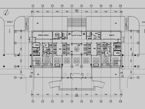  中石油驻乌鲁木齐指挥中心大楼CAD施工图 