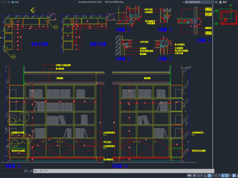  CAD转角书柜CAD图库 