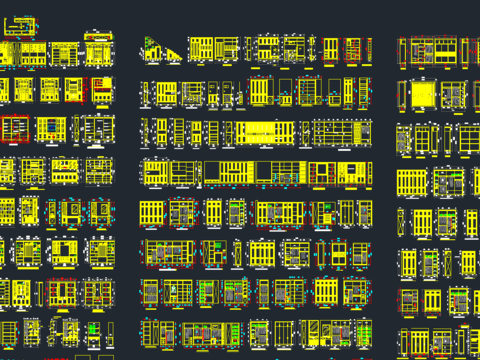  整木实木衣柜酒柜书柜cad图库 