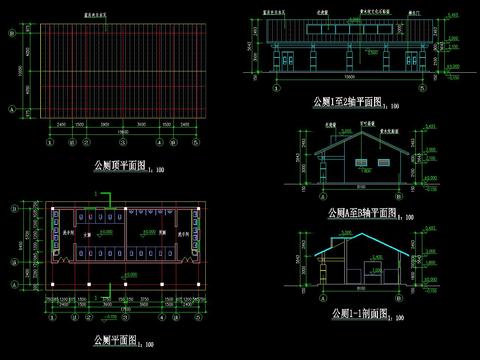  公廁cad施工圖 