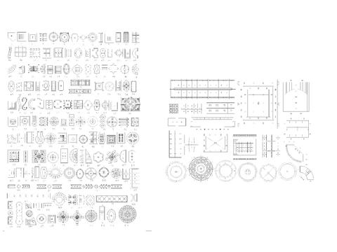 CAD图块各式顶面 