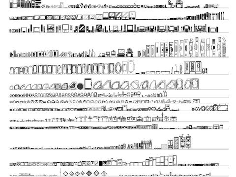  常用CAD平面及立面模块图库 