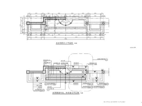  欧式流水景墙水景cad大样图 
