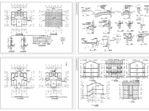  34美丽乡村CAD建筑图cad平面图 