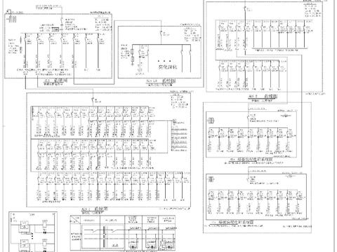  销售中心电气 水电暖通cad施工图 
