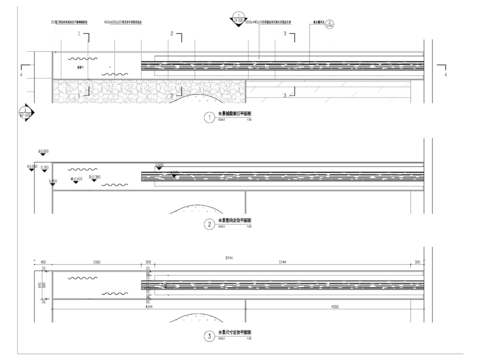  跌水水景节点大样 