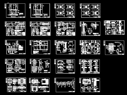  住宅建筑电气安装设计cad施工图 