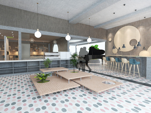  最新流行咖啡馆CAD施工图 