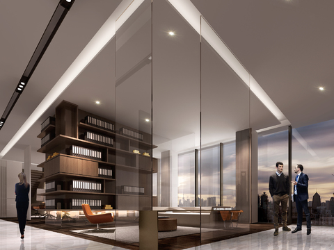  御河企业公馆样板房B室内装修施工图 