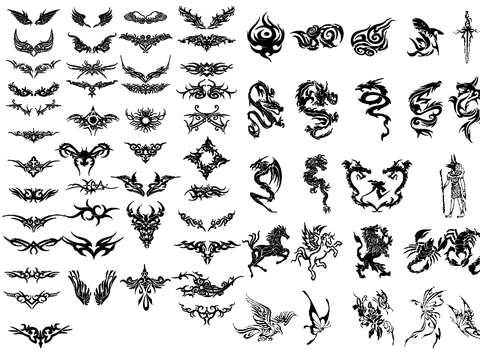  中式祥云花纹图案边框CAD图库 