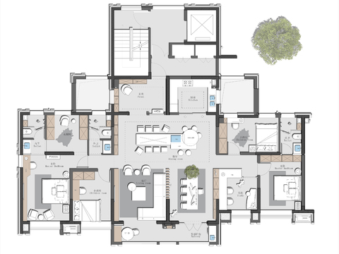  250平平面设计cad施工图 