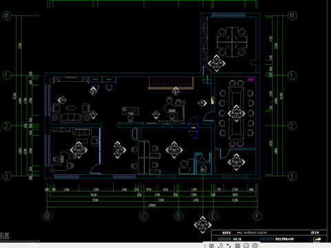  银行室内装饰cad施工图 