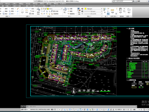  小区规划景观cad平面图 