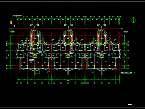  金色界城项目1号楼给排水及水灭火系统CAD施工图 