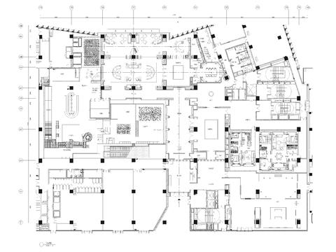  4780㎡售楼处cad平面图 