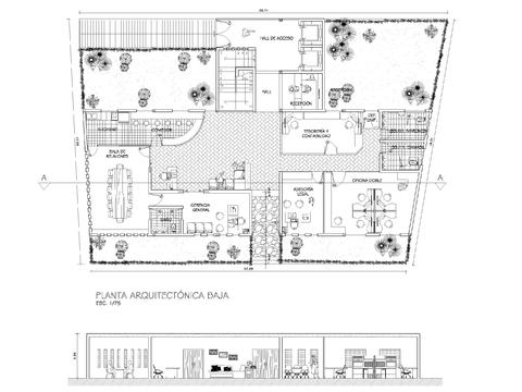  辦公建筑cad平面圖 