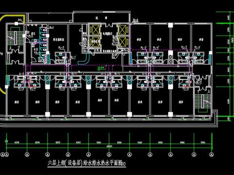  医院门诊楼排水消防cad施工图 