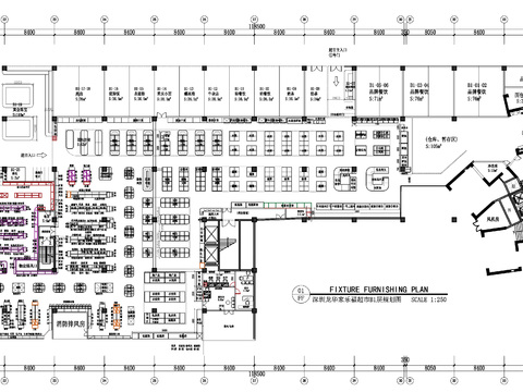  深圳龙华家乐福超市B1层cad平面图 