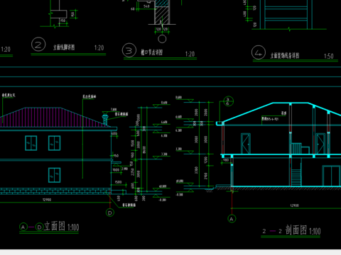  小型别墅建筑施工图纸 