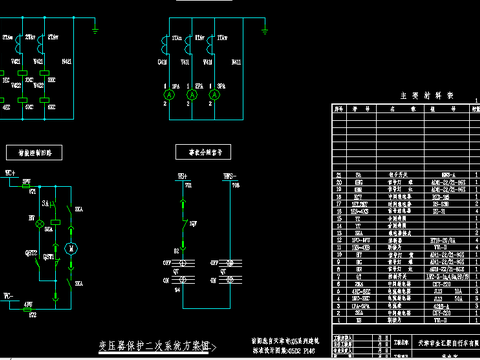  10kv变电室二次系统CAD施工图 