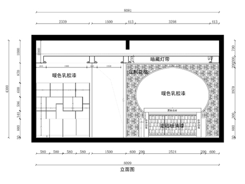  美容院cad施工圖 
