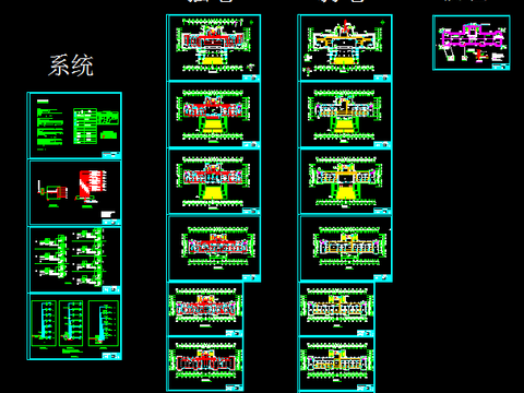  办公楼电气图纸CAD施工图 
