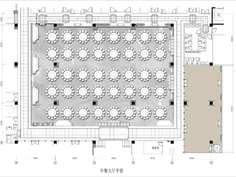  酒店宴会厅cad平面图 