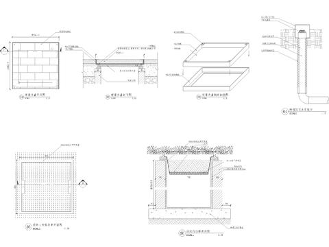 各种井盖I检查盖 节点大样 