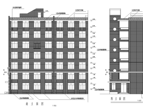  大學(xué)學(xué)生宿舍建筑cad施工圖 